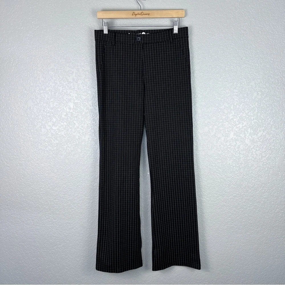 Betabrand Windowpane Print Classic Dress Pant Yoga Pant M Black, Brown, Silver - Picture 2 of 9